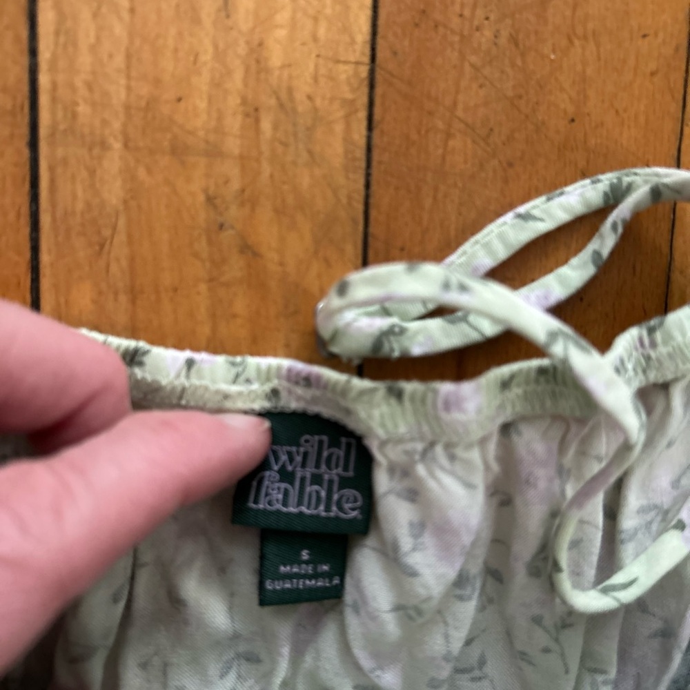 Wild Fable Light Green Floral Midi Dress - Picture 5 of 5